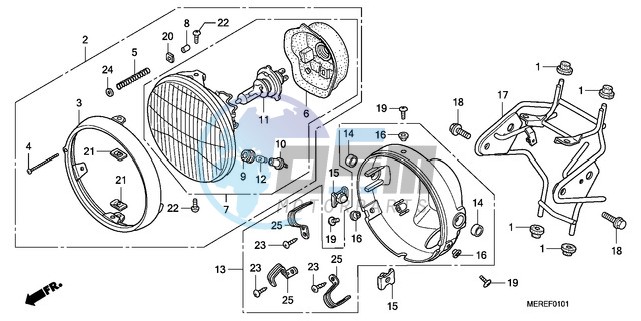 HEADLIGHT (CBF600N/NA)