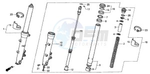 CBR600RR drawing FRONT FORK (CBR600RR3/4)