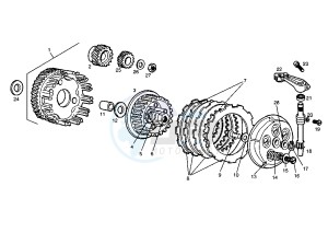 SENDA SM DRD E1 E1R - 50 cc drawing CLUTCH