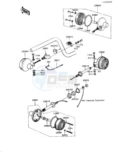 KZ 250 W [LTD BELT] (W1) [LTD BELT] drawing TURN SIGNALS