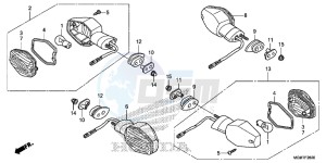 CB600FAD Hornet - CB600F ABS England - (3ED) drawing WINKER