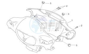 Scarabeo 50 2t (eng. Minarelli) drawing Front body II - Dashboard