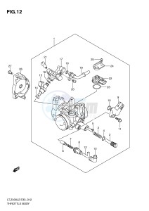 LT-Z400 (E33) drawing THROTTLE BODY