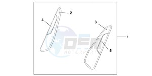 ST1300A9 CH / ABS MME - (CH / ABS MME) drawing KNEE PAD SET