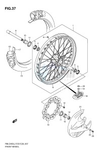 RM-Z450 (E3) drawing FRONT WHEEL