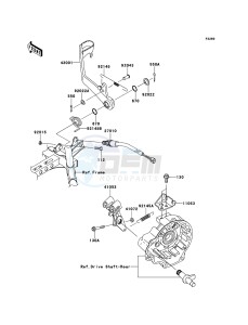 KVF750 4x4 KVF750LCF EU GB drawing Brake Pedal