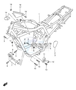 GSF1200 (E2) Bandit drawing FRAME (GSF1200SAY)