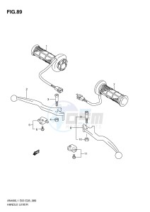 AN400 (E3-E28) Burgman drawing HANDLE LEVER (AN400ZAL1 E28)