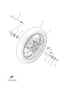 MT09A MT-09 ABS 900 (2DR4 2DR5) drawing FRONT WHEEL