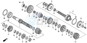 CB1000F drawing TRANSMISSION