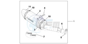 CBR600FAB CBR600F ABS E drawing TITANIUM SLIPON