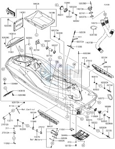 JET SKI ULTRA 310X JT1500LHF EU drawing Hull