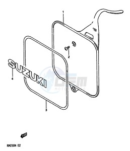 RM250 (K-L-M-N) drawing FRONT NUMBER PLATE (MODEL K L M)