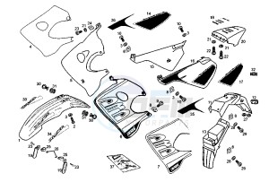 SENDA SM DRD E1 E1R - 50 cc drawing BODY