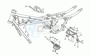 Nevada 750 drawing Foot rests - lateral stand