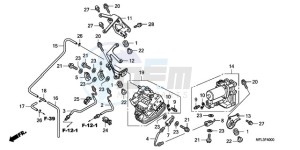 CBR1000RA9 Australia - (U / ABS MME) drawing REAR POWER UNIT/REAR VALV E UNIT