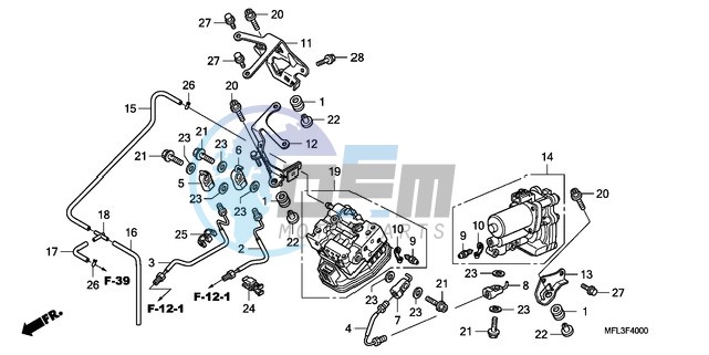 REAR POWER UNIT/REAR VALV E UNIT