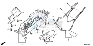 CBR1000RRC drawing REAR FENDER (CBR1000RR/S)