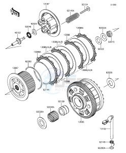 Z1000 ZR1000FFF FR GB XX (EU ME A(FRICA) drawing Clutch(FEF~FFF)