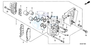 GL18009 Korea - (KO / AB) drawing REAR BRAKE CALIPER