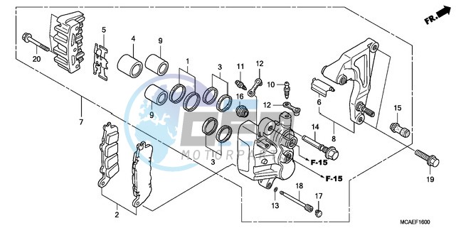 REAR BRAKE CALIPER