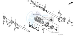 CBR600RR9 UK - (E / SPC) drawing GEARSHIFT DRUM