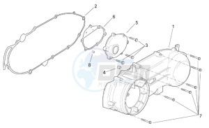 Leonardo 250 st (eng. Yamaha) drawing Clutch side cover