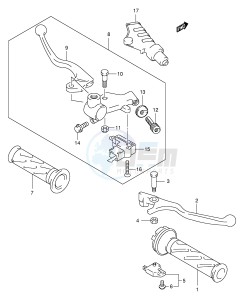 VL125 (E2) drawing HANDLE LEVER