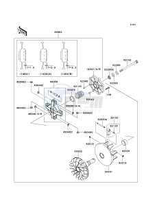 KRF 750 B [TERYX 750 4X4] (B8F) B8F drawing DRIVE CONVERTER