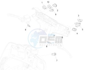 SUPER GTS 300 4T 4V IE ABS E3- E4 (NAFTA) drawing Selectors - Switches - Buttons