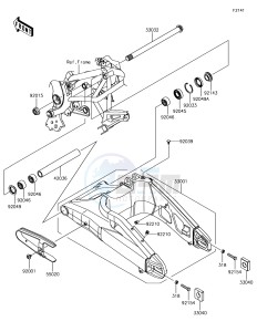 VERSYS 650 ABS KLE650FHFA XX (EU ME A(FRICA) drawing Swingarm