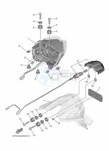 MT-09 SP MTN890D (BAM7) drawing TAILLIGHT