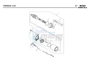 YAMAHA 125 4T EURO 2 ENGINE drawing T11