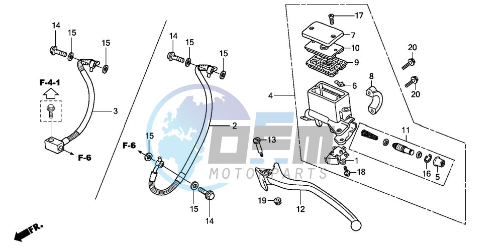 RR. BRAKE MASTER CYLINDER