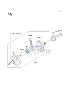 KX 250 T [KX250F] (T8F) T8F drawing CRANKSHAFT