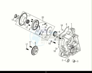 SYMPHONY CARGO 50 (AY05W9-EU) (E5) (M1) drawing R CRANK CASE-OIL PUMP ASSY