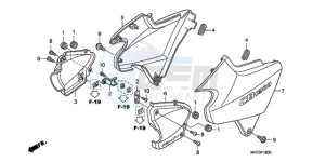 CB1300A9 France - (F / ABS CMF MME TWO) drawing SIDE COVER