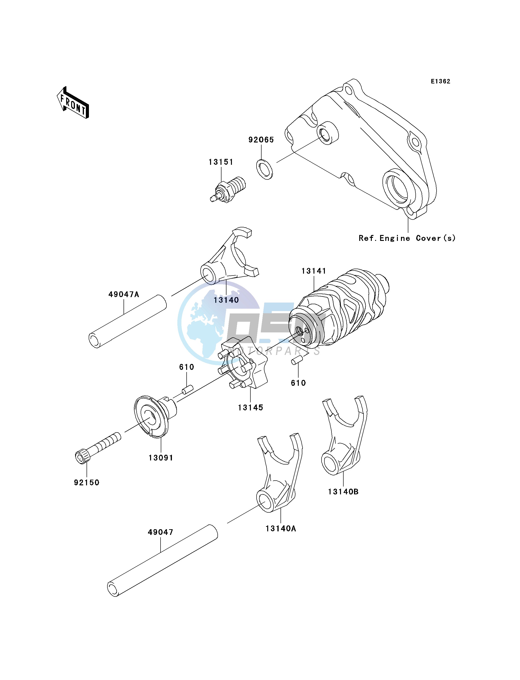 GEAR CHANGE DRUM_SHIFT FORK-- S- -