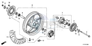 CBR125RWB CBR125RW E drawing REAR WHEEL