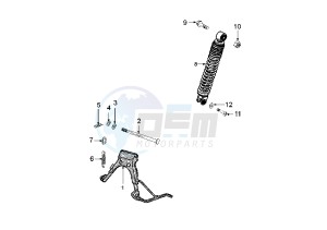 LUDIX 14 CLASSIC - 50 cc drawing SHOCK ABSORBER STAND