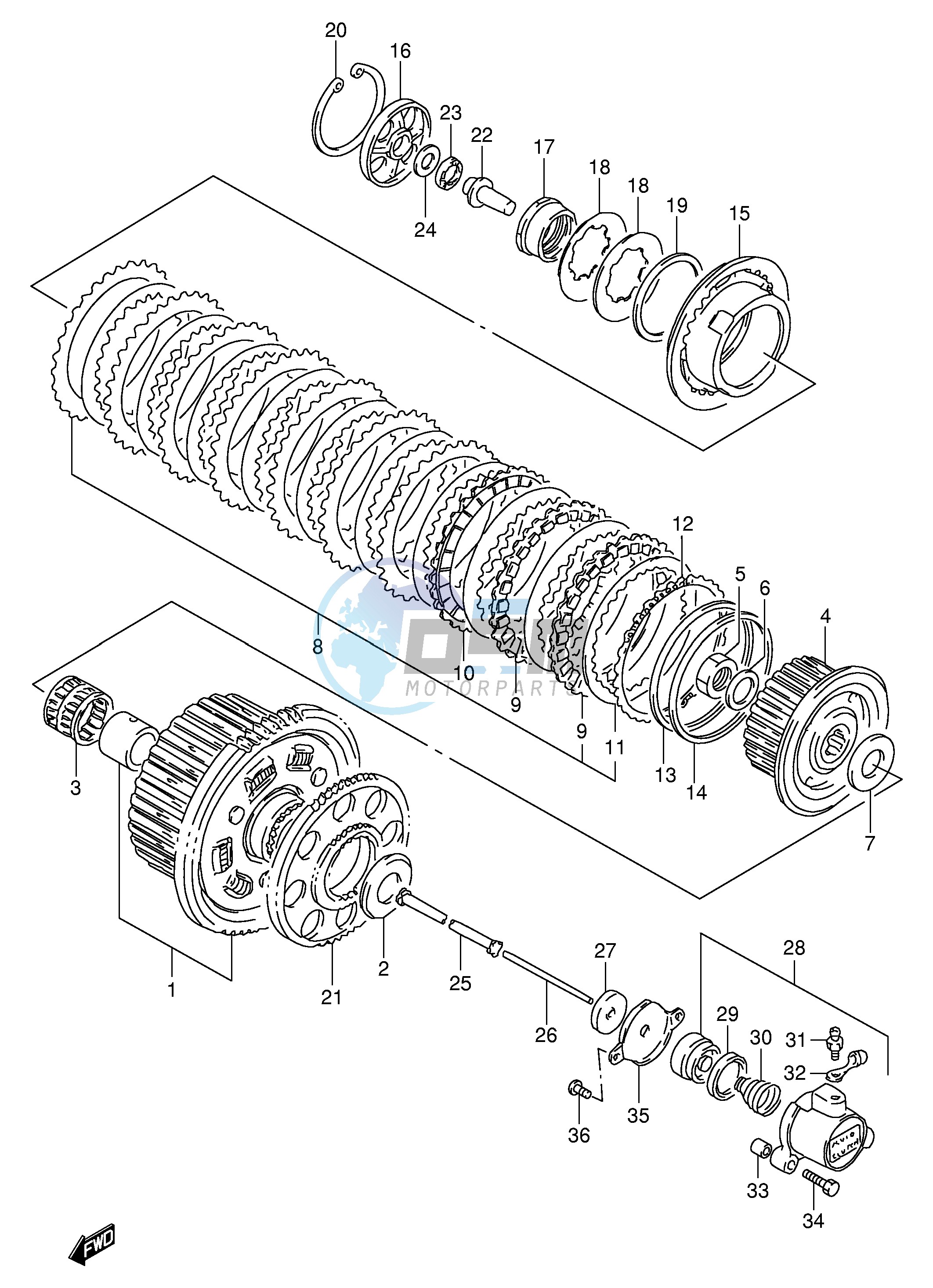 CLUTCH (MODEL S T V W)