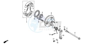 PK50M drawing FRONT BRAKE PANEL