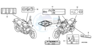 CB600F3A Europe Direct - (ED / ST) drawing CAUTION LABEL