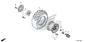 TRX420FA2F TRX420 Europe Direct - (ED) drawing FRONT WHEEL