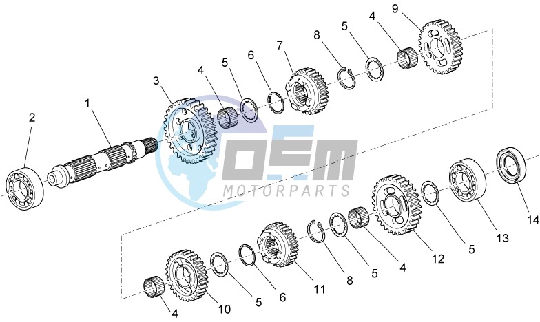 Driven shaft