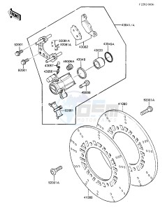 ZX 750 A [GPZ 750] (A1-A2) [GPZ 750] drawing FRONT BRAKE