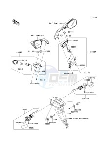 ZX 1000 E [NINJA ZX-10R] (E8F-E9FA) 0E8F drawing TURN SIGNALS