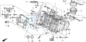 VFR800A drawing CYLINDER HEAD (FRONT)