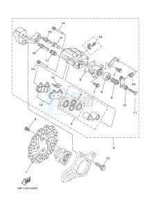 YFZ450R YFZ450RSEB YFZ450R SPECIAL EDITION (18PM 18PN) drawing REAR BRAKE CALIPER