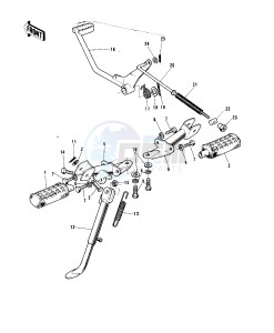 G5 100 drawing FOOTRESTS_STAND_BRAKE PEDAL -- 72-73 G5-A- -